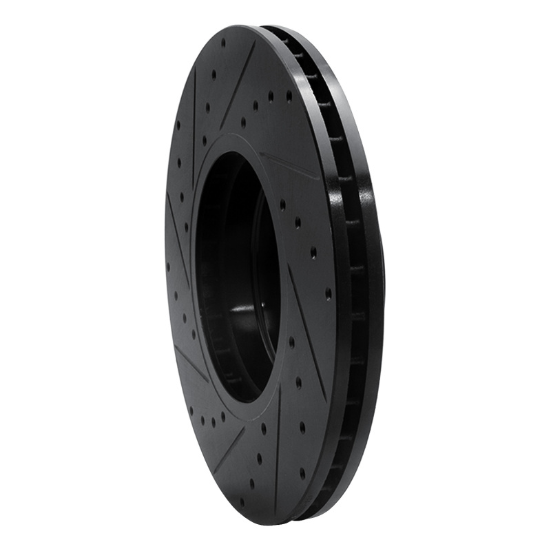 Land Rover Range Rover Brake Rotor (1) - Front Right - R1 Concepts - Drilled & Slotted - Black - `03-`05